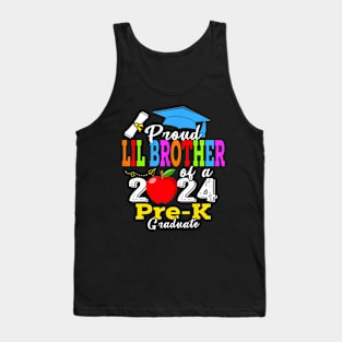 Proud Lil Brother Of 2024 Pre-K Graduate Fathers Day Grad Tank Top